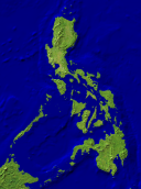 Philippines Satellite + Borders 593x800